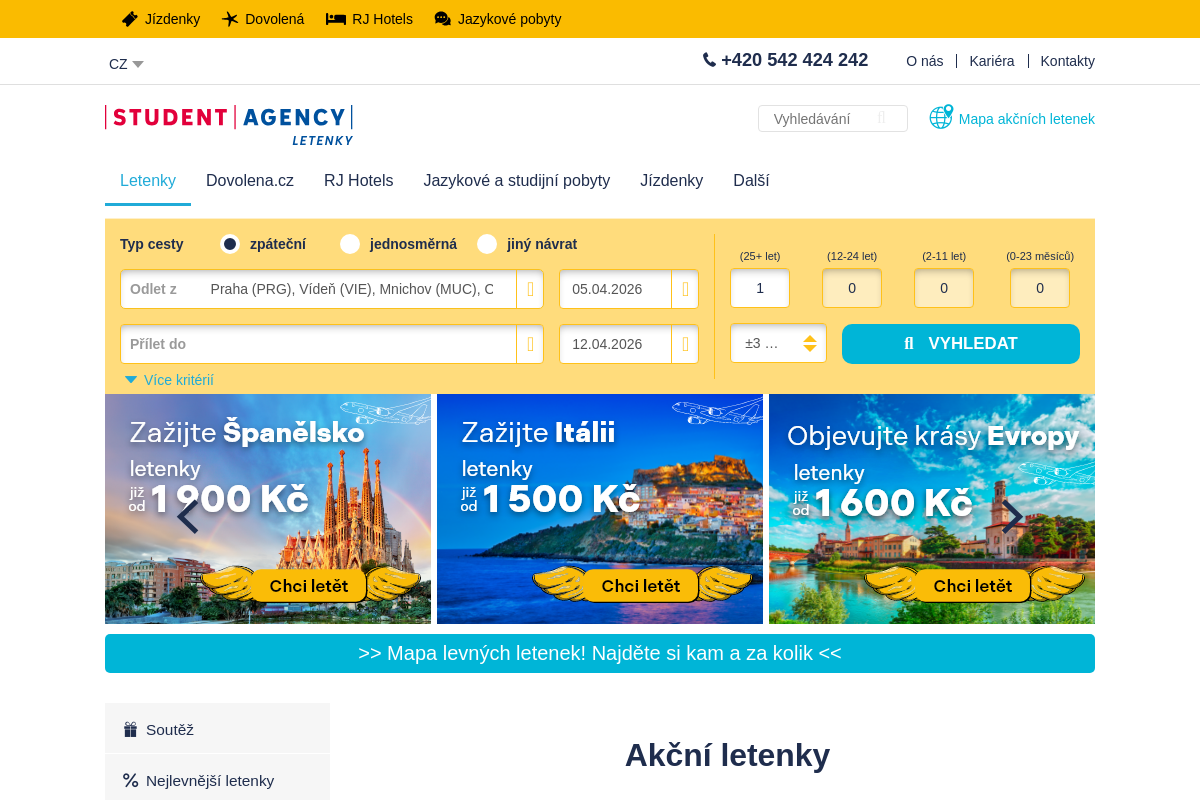 Studentagency.cz/letenky