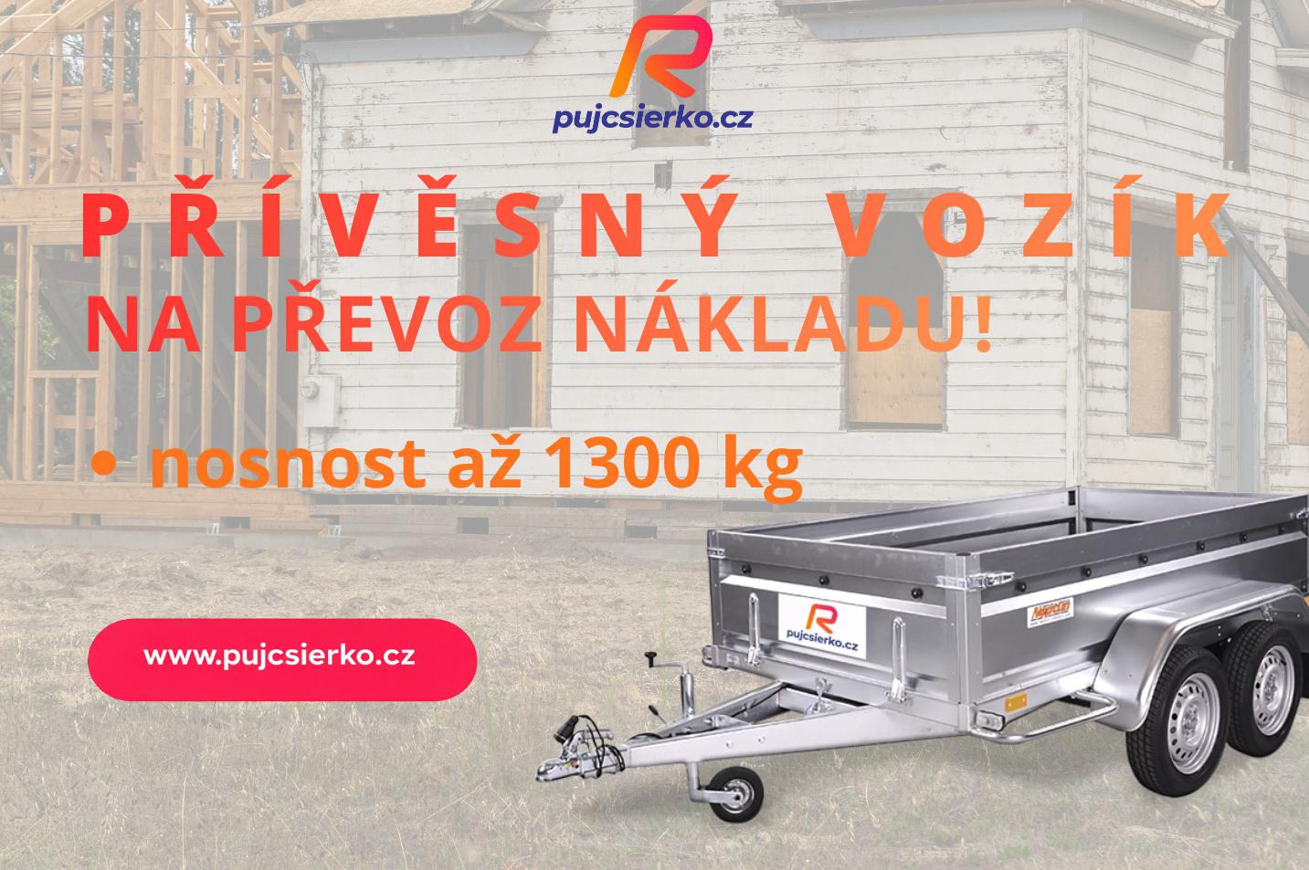 Půjč si Erko - přívěsný vozík na převoz nákladu