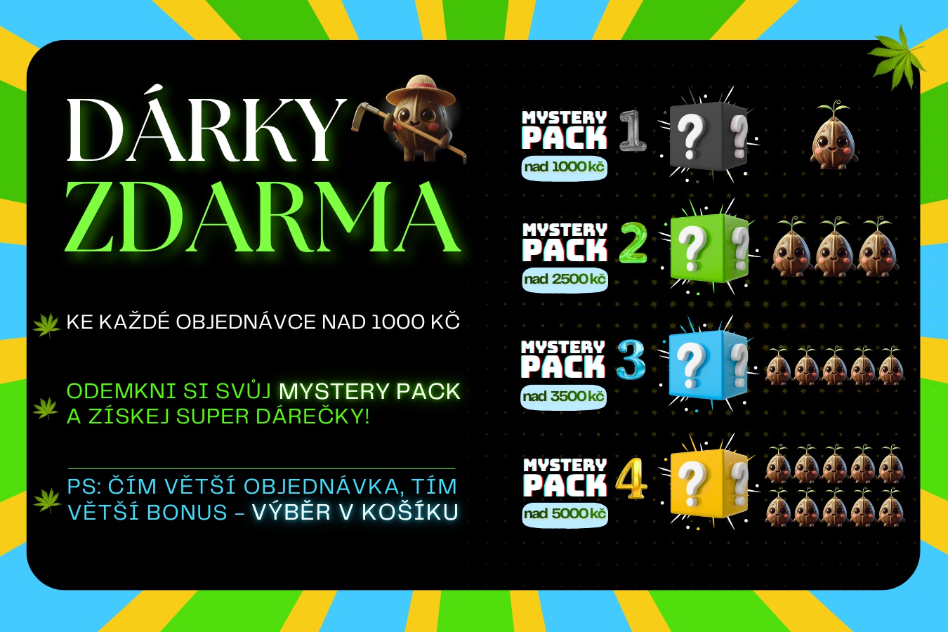 Mystery pack zdarma k nákupu!