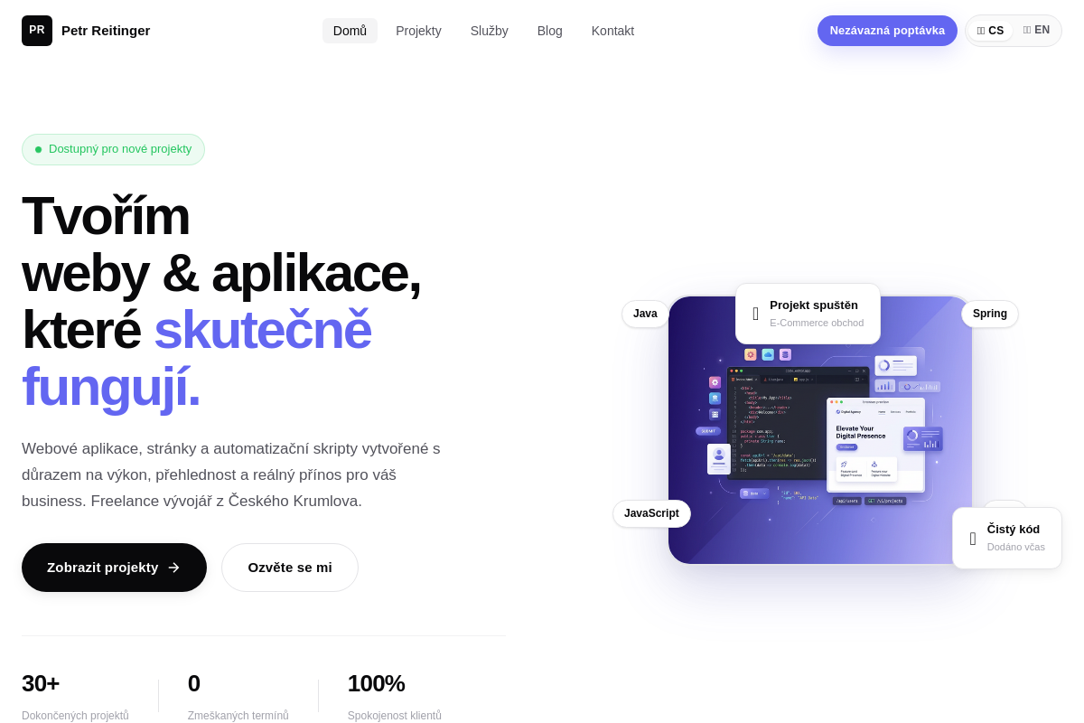 Tvorba www stránek Petr Reitinger