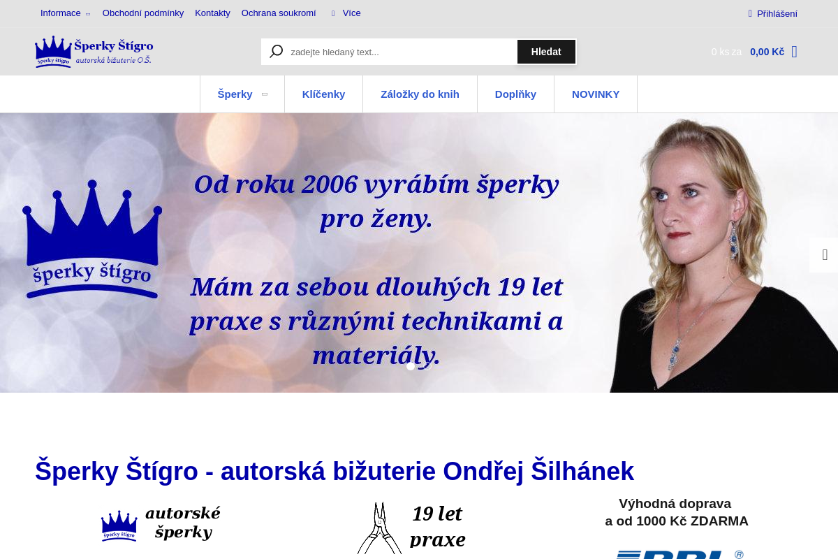 Šperky Štígro - Ondřej Šilhánek, autorská bižuterie
