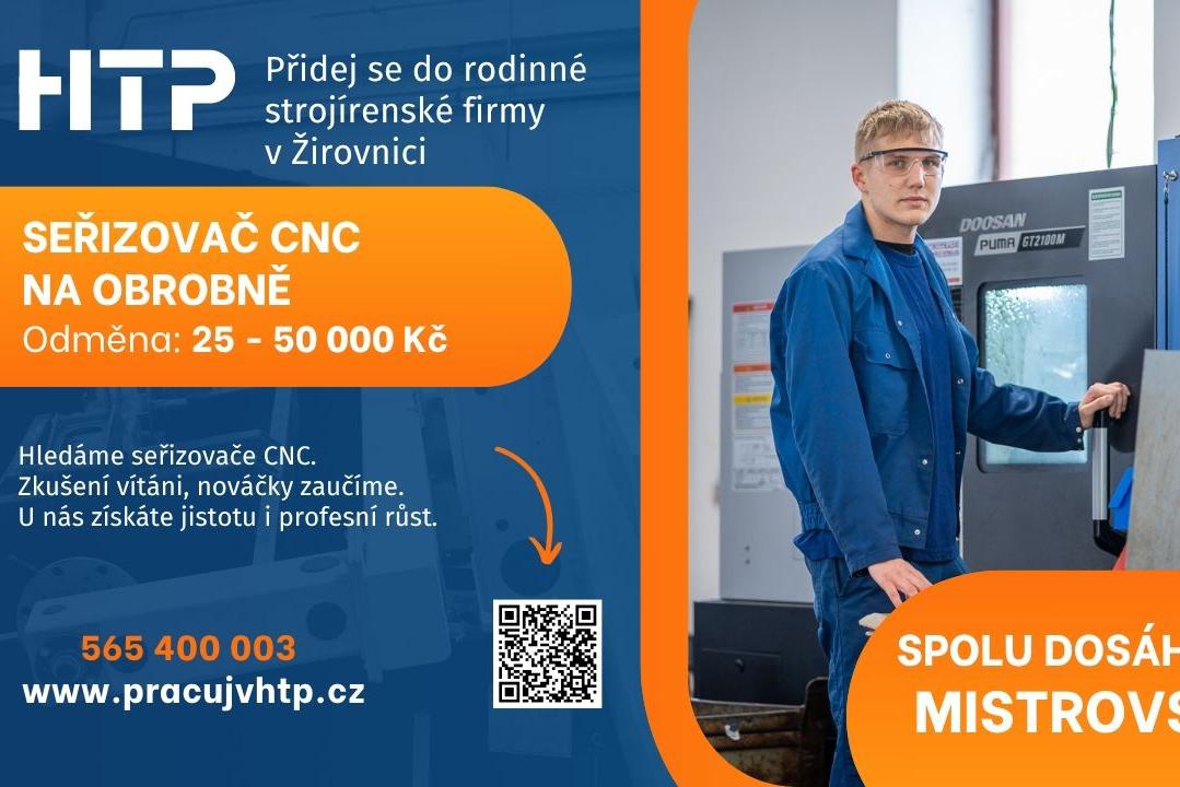 Přijdej se k nám do týmu jako seřizovač CNC!