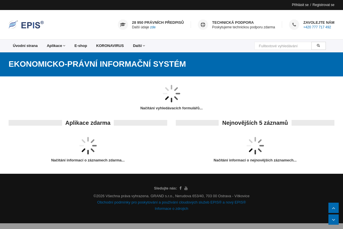 EPIS® Ekonomicko-Právní Informační Systém