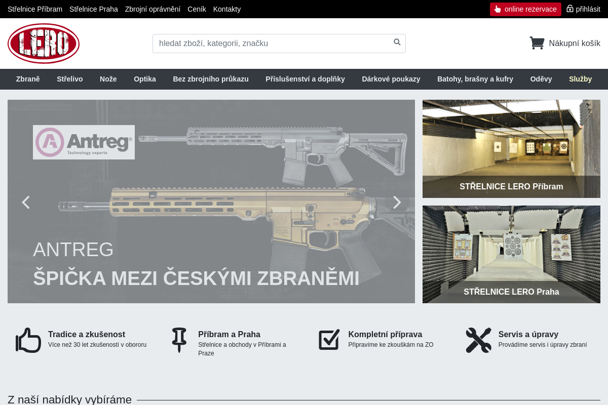 Střelnice a prodejna LERO