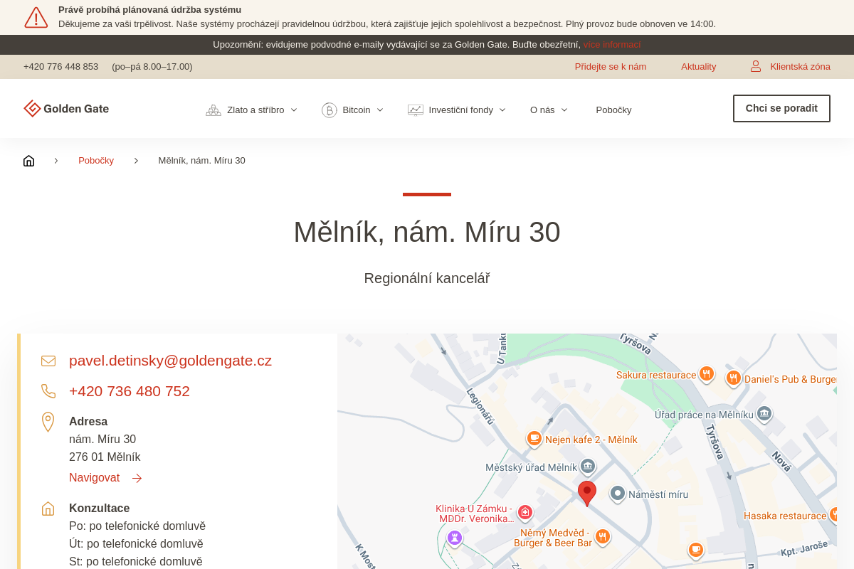 Golden Gate - regionální kancelář