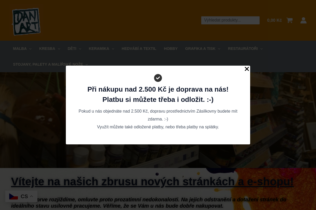 DanArt, s.r.o. - Potřeby pro výtvarníky a rámování obrazů