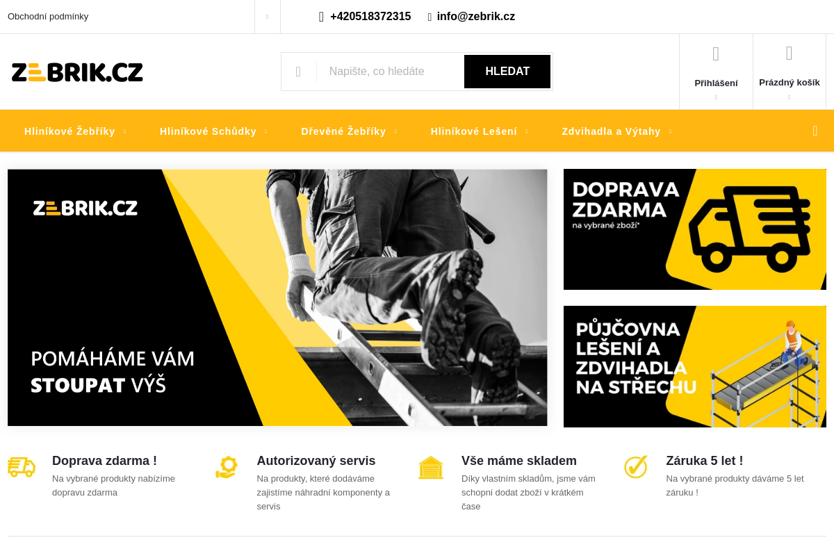 HROMEK - žebříky, lešení, zdvihadla