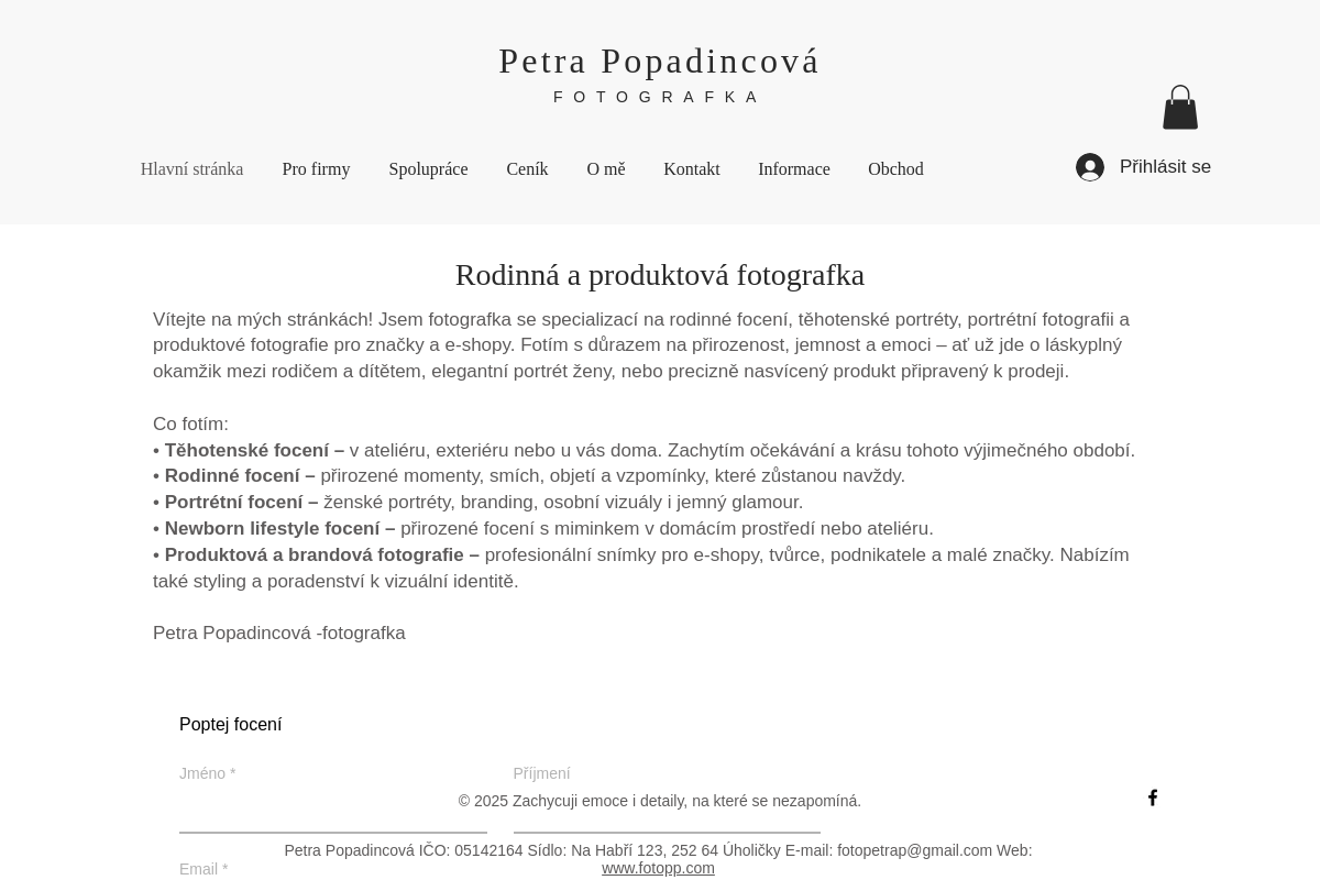 Fotografka Petra Popadincová