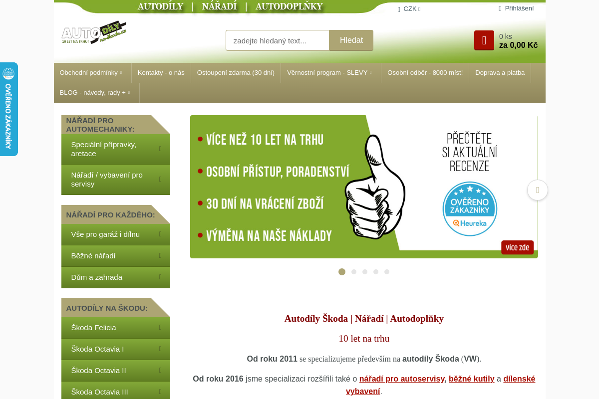 Autodíly na Škodu.cz