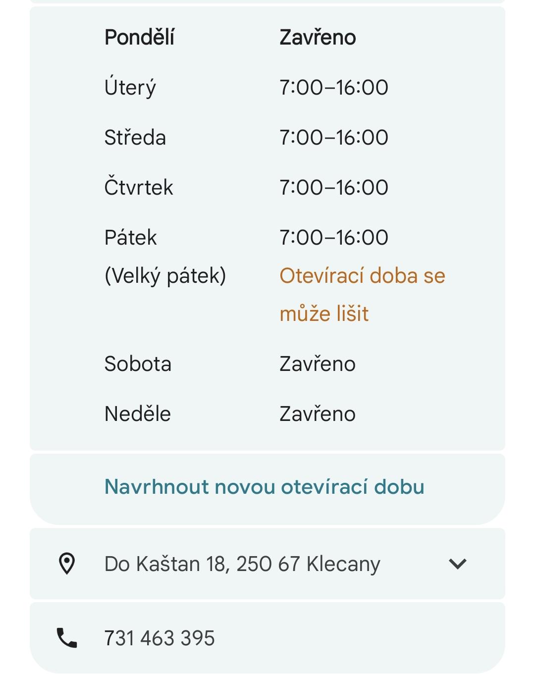 Řeznictví - uzenářství Klecany