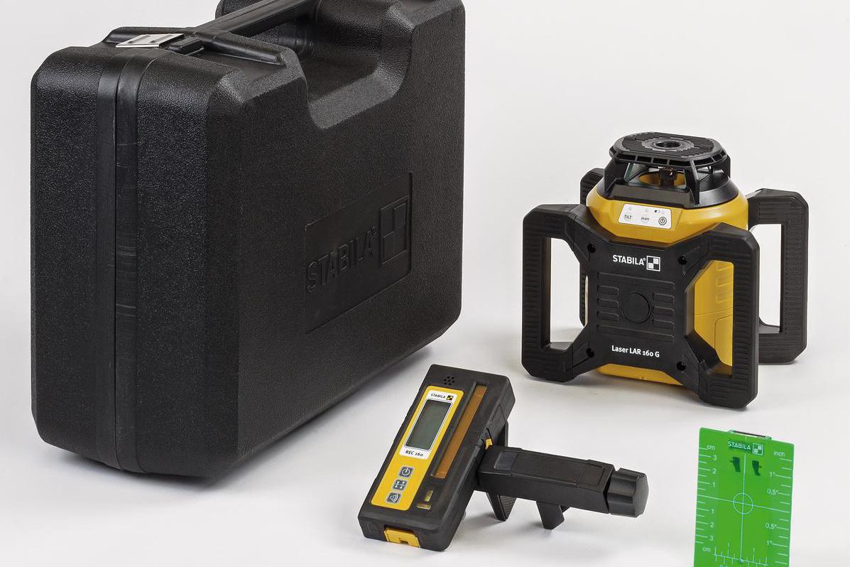 Rotační laser STABILA LAR 160 green s přijímačem