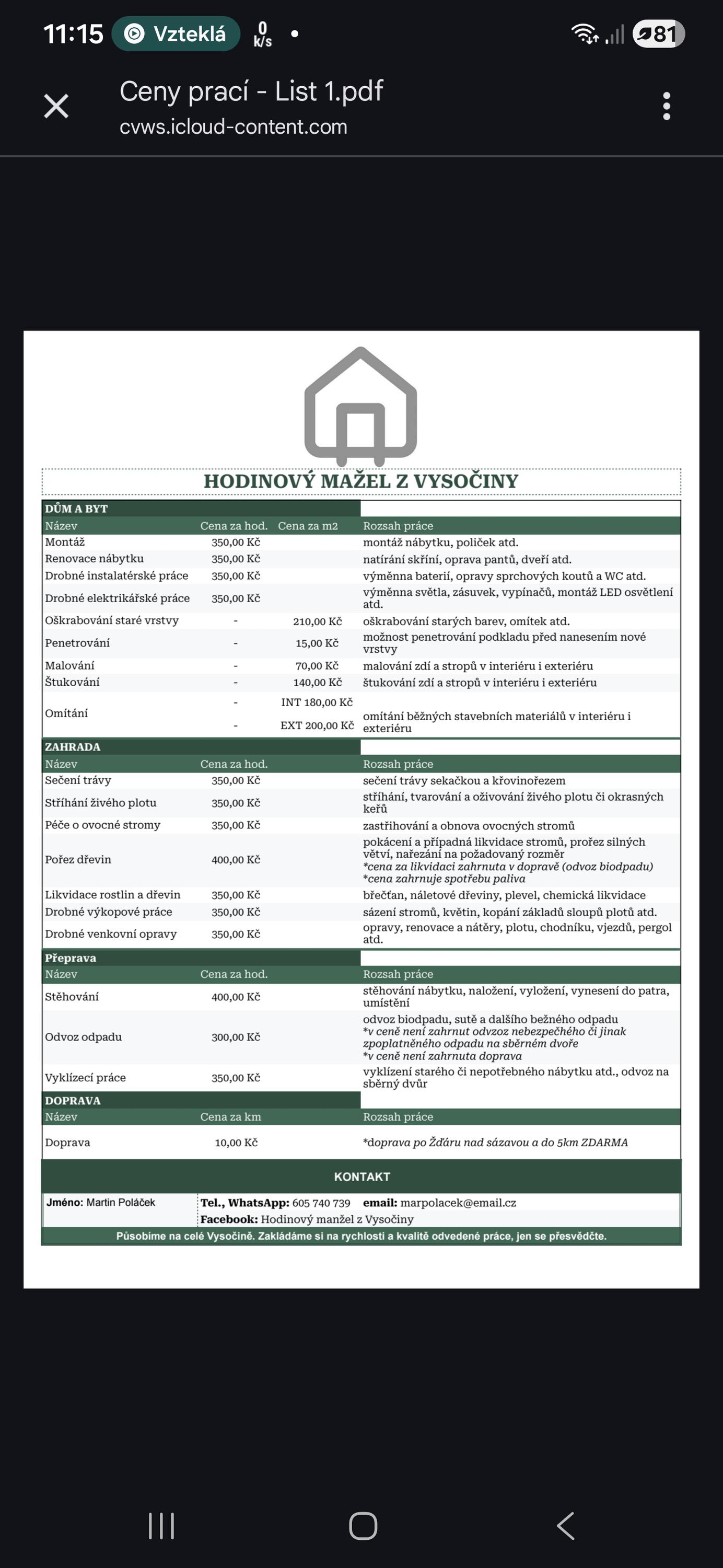 Hodinový manžel z Vysočiny foto 2