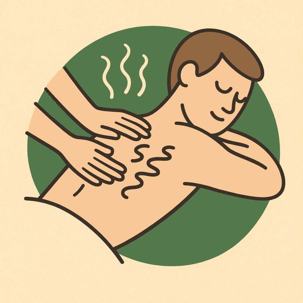 Klasická masáž zad a šíje