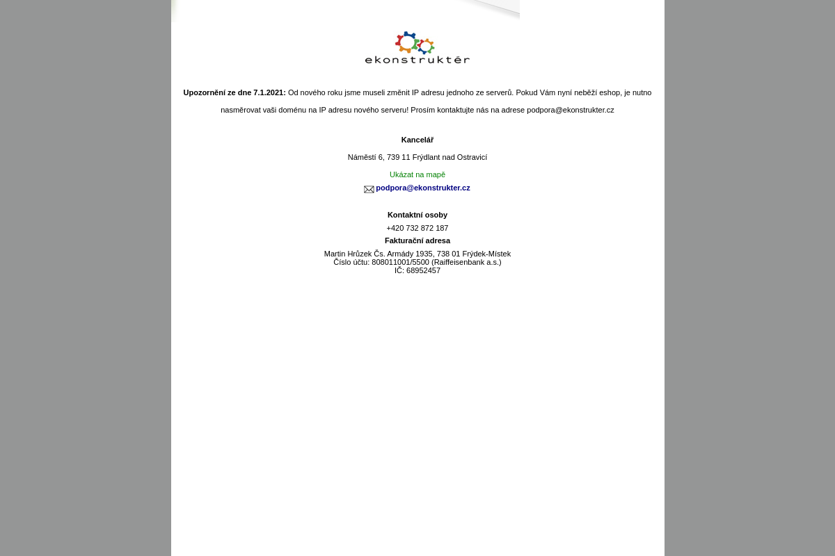 Martin Hrůzek - Ekonstruktér