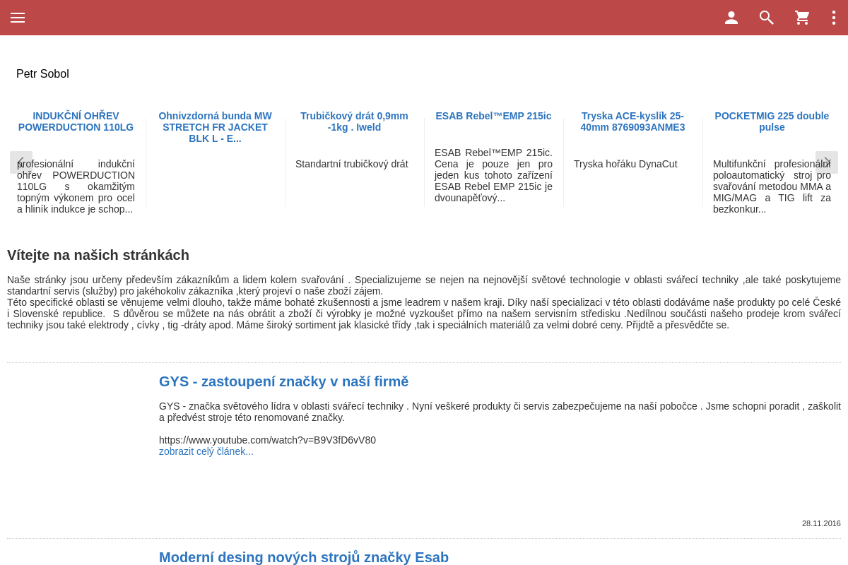 Svářecí technika - Petr Sobol