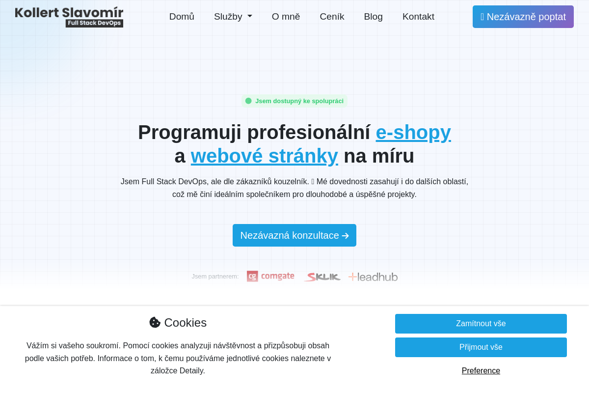 Slavomír Kollert - Tvorba e-shopů a webových stránek
