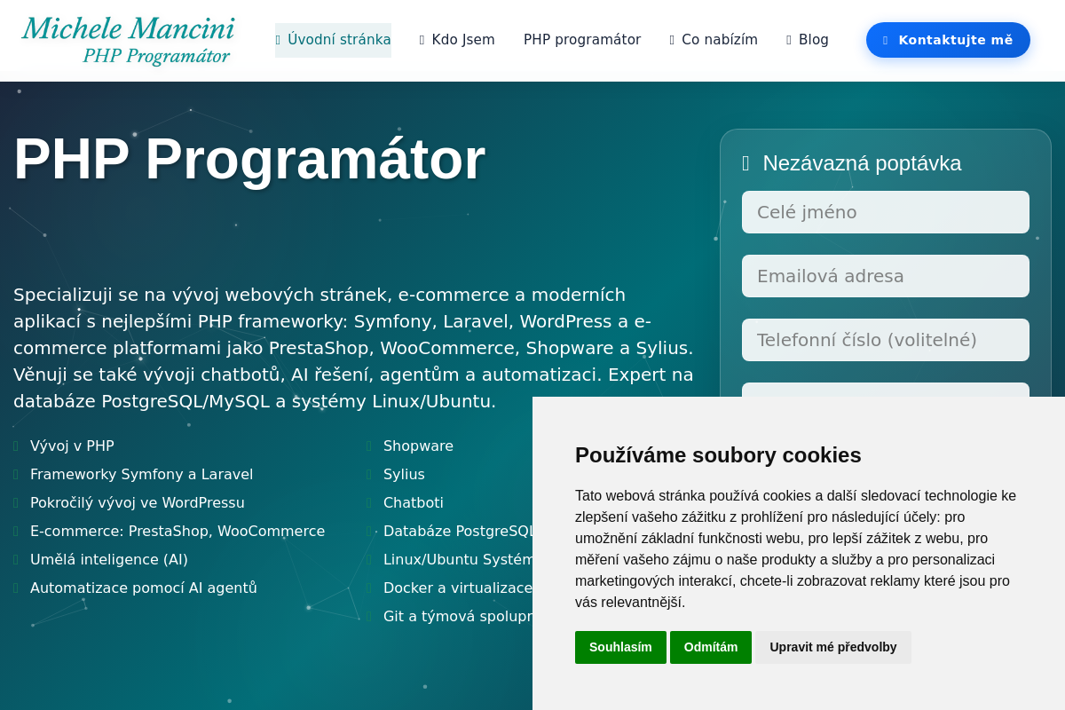 PHP programátor Michele Mancini