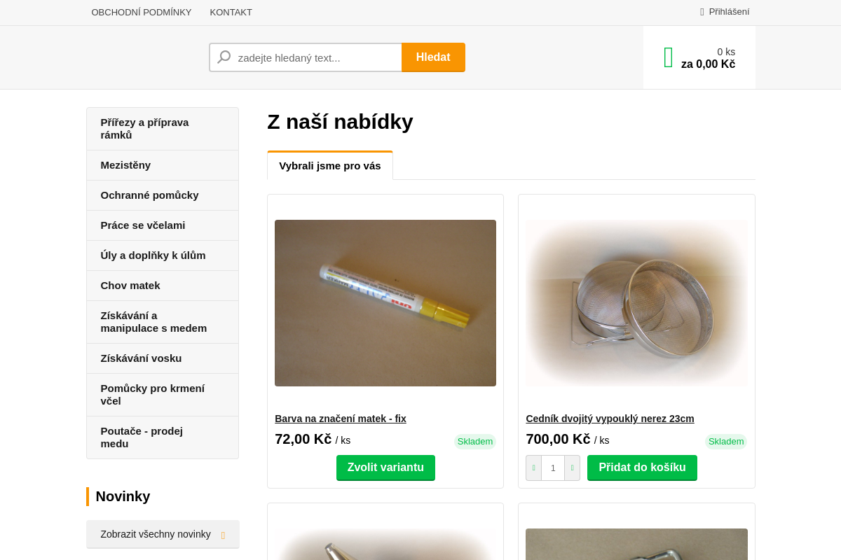 Včelařské potřeby U Máji