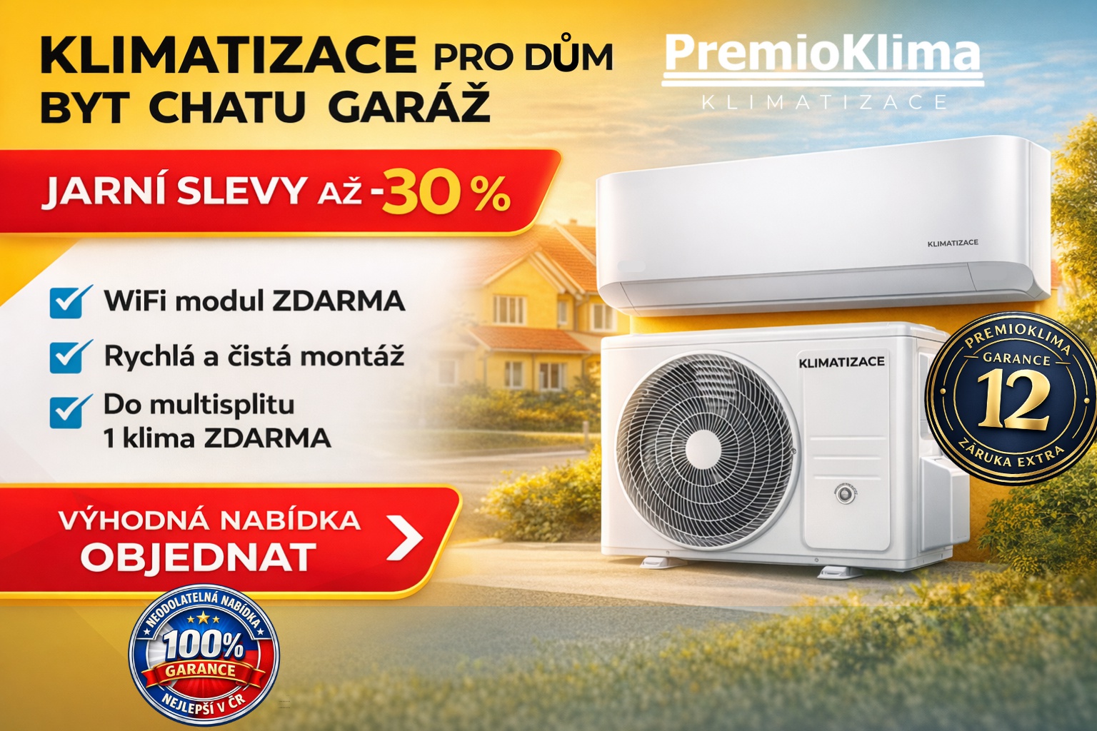KLIMATIZACE pro dům, byt - Jarní AKCE