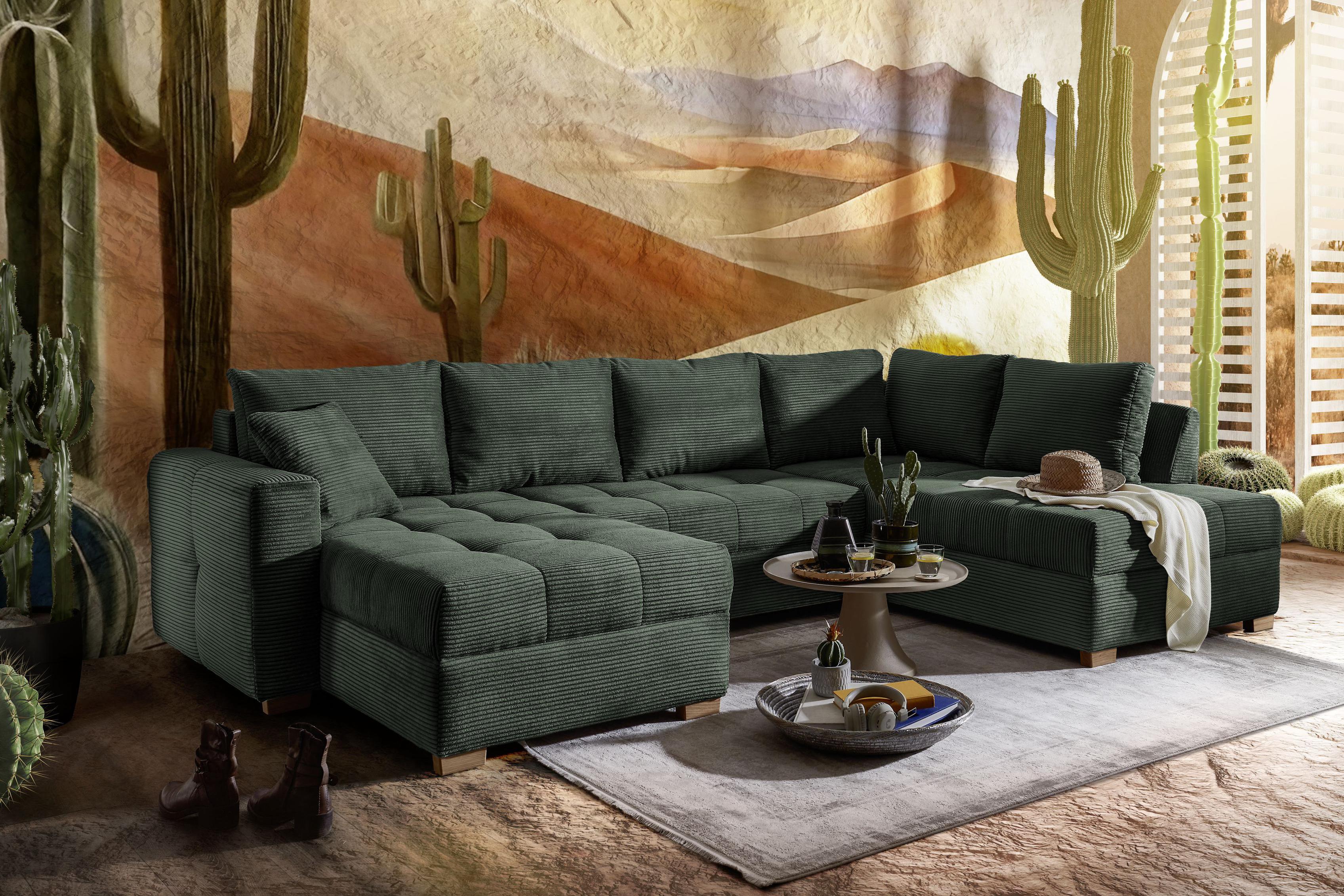 AKCE - velká rozkládací sedací souprava do U