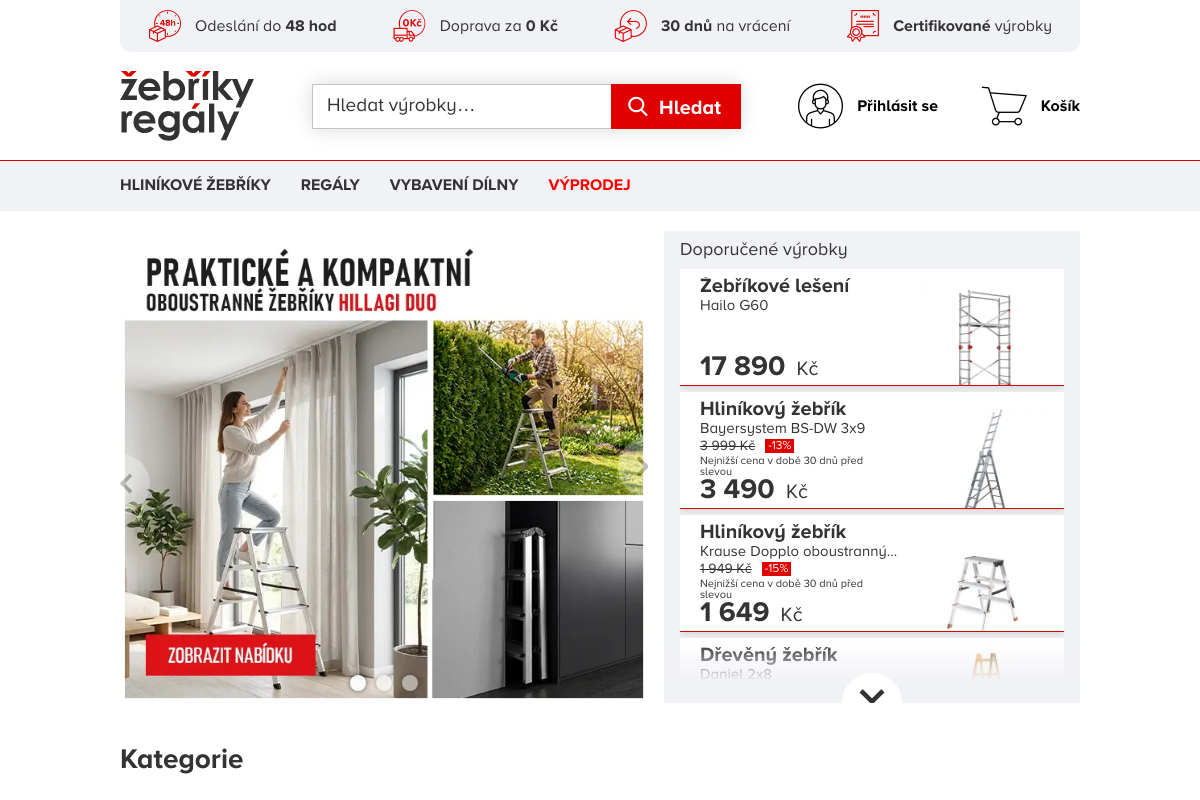 Zebriky-regaly.cz