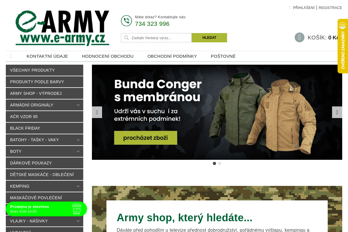Army shop e-army.cz