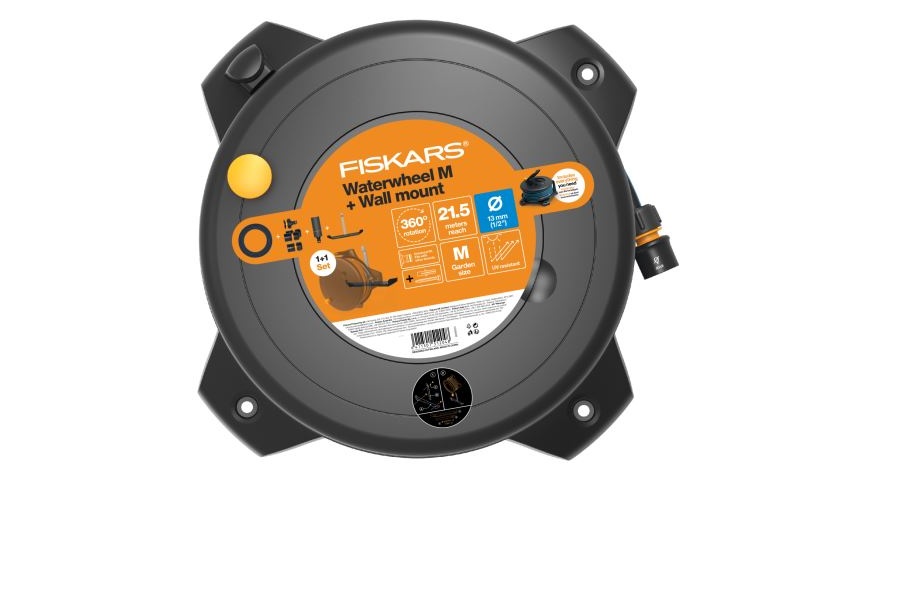 Fiskars - set buben s hadicí s dosahem 21,5 metru