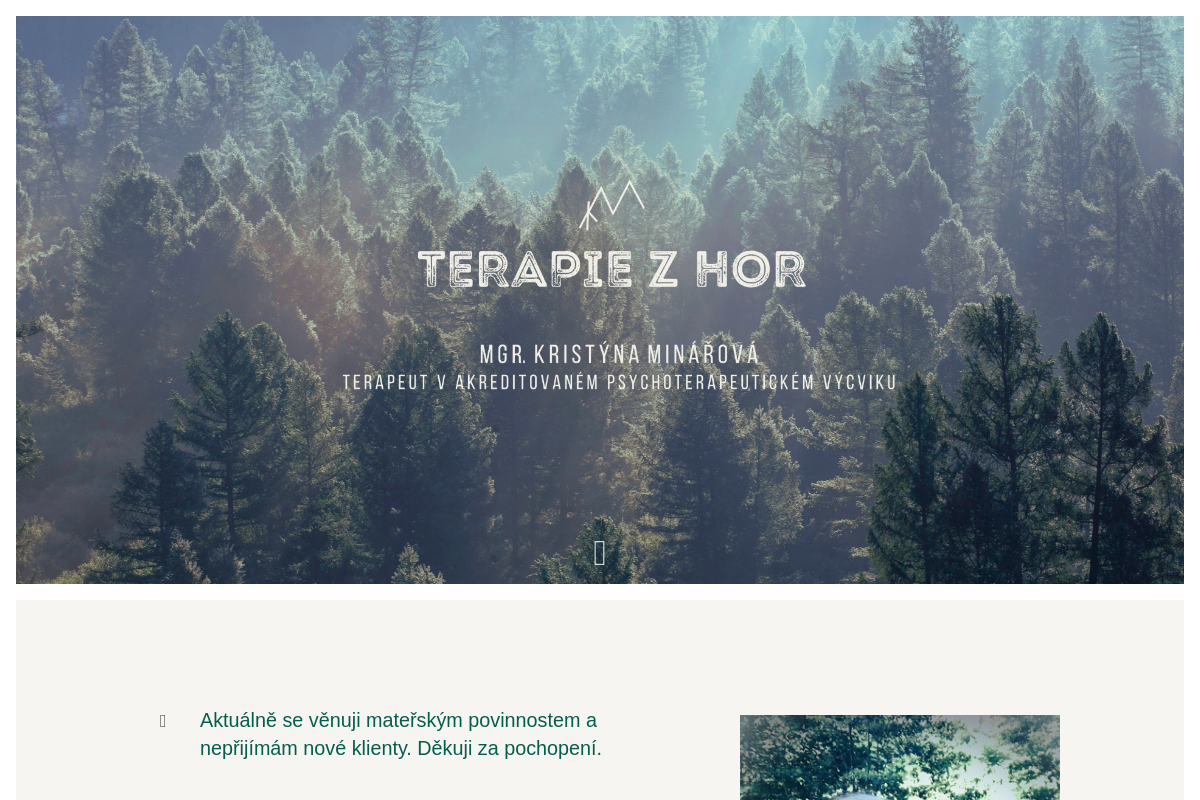 Mgr. Kristýna Minářová - Terapie z hor