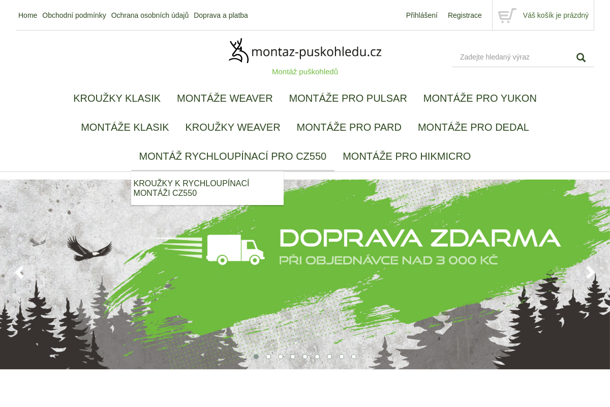 Montáž puškohledu