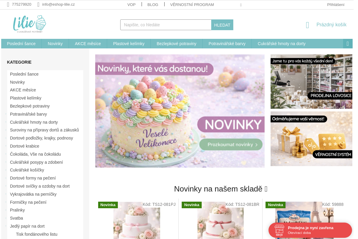 Eshop-lilie.cz: Cukrářské potřeby a pomůcky
