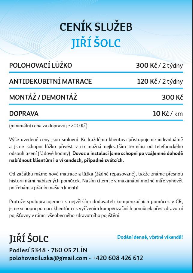 Polohovací lůžka - půjčovna a prodej - Jiří Šolc foto 6