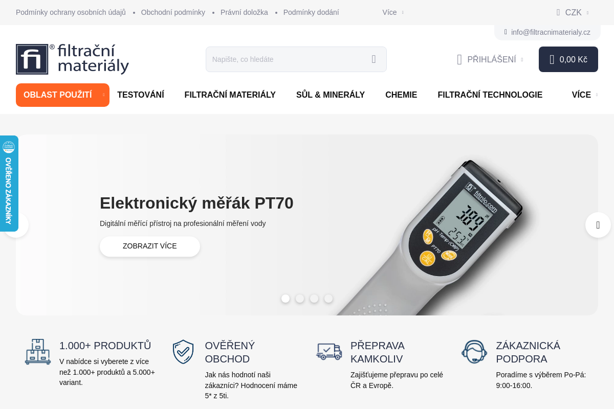 Filtrační materiály