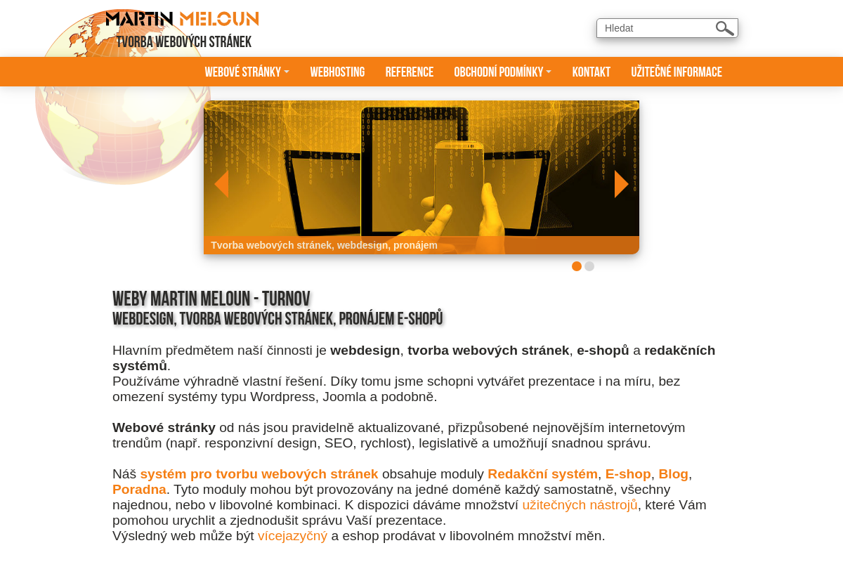 Martin Meloun - tvorba webových stránek
