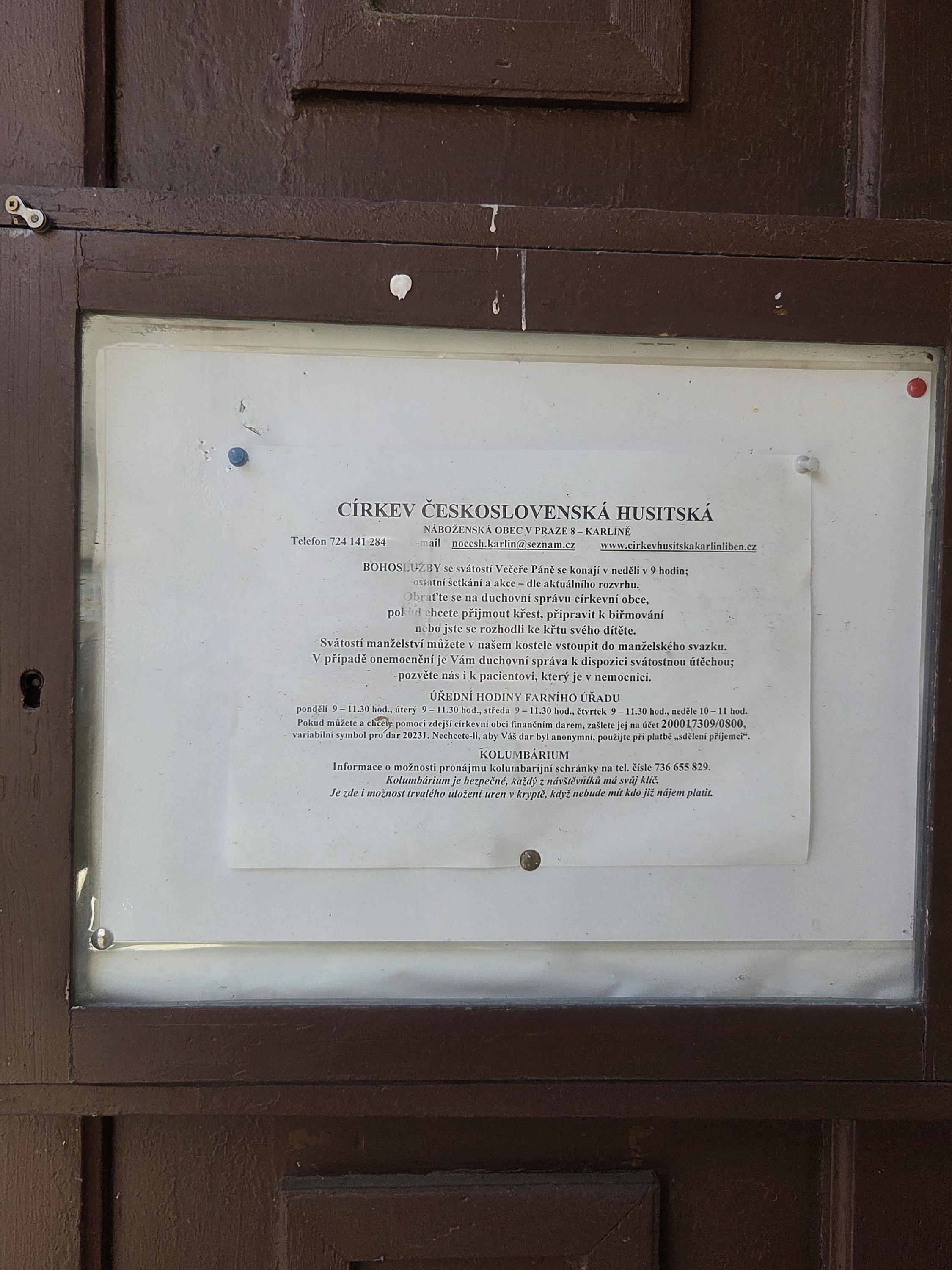 Náboženská obec Církve československé husitské v Praze 8 - Karlín foto 3