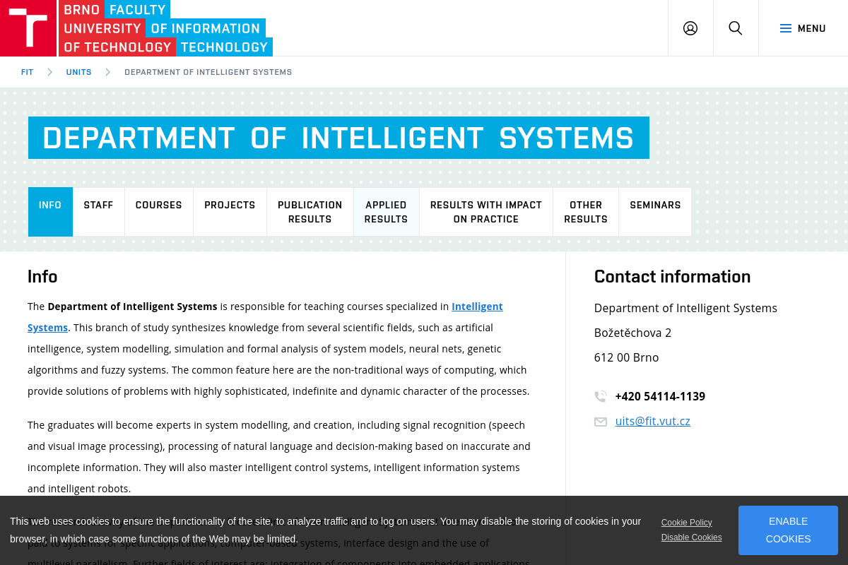 Vysoké učení technické v Brně - Ústav inteligentních systémů Fakulty informačních technologií foto 1