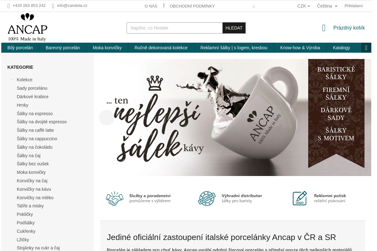 ANCAP - šálky na kávu | Ancap.cz