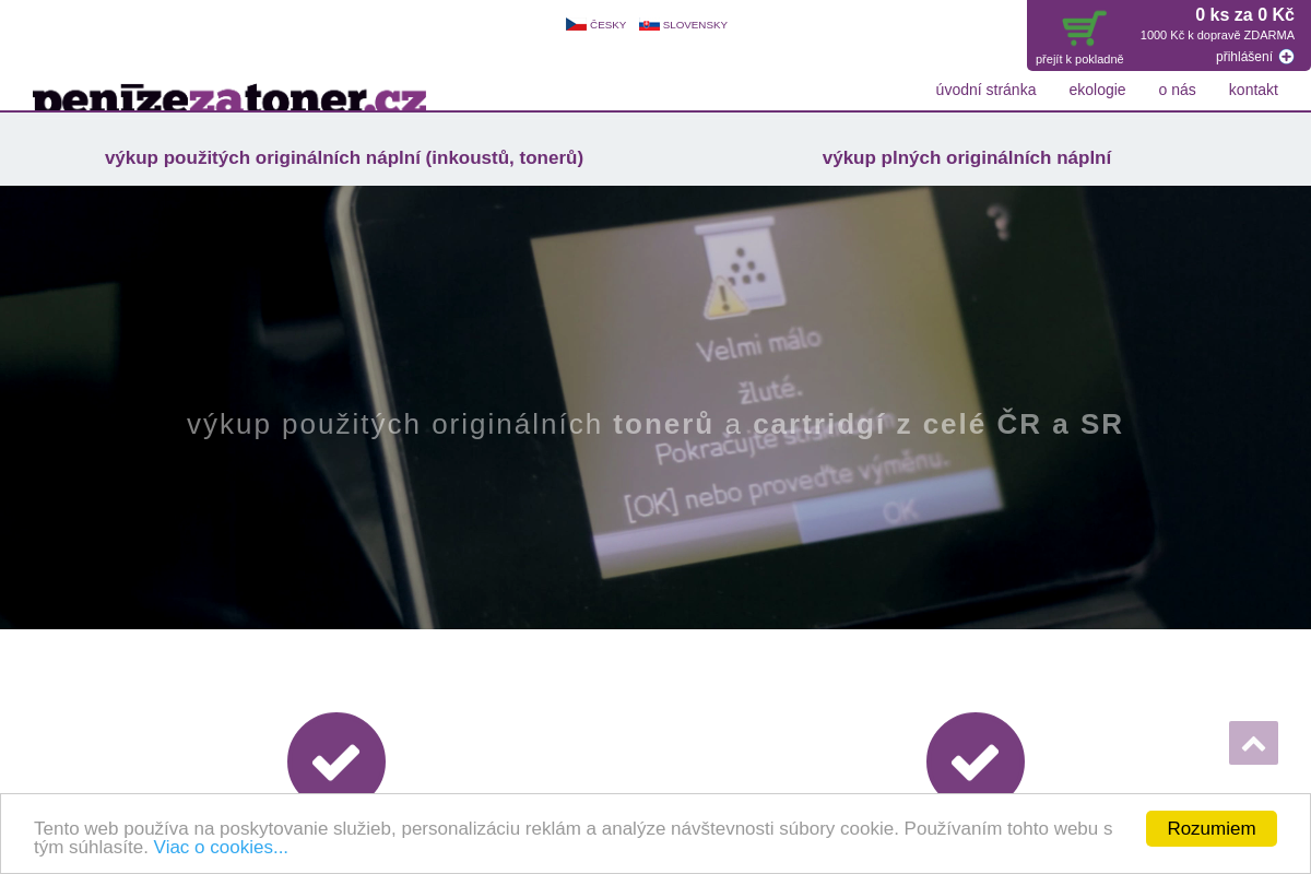 penizezatoner.cz - výkup tonerů a cartridgí