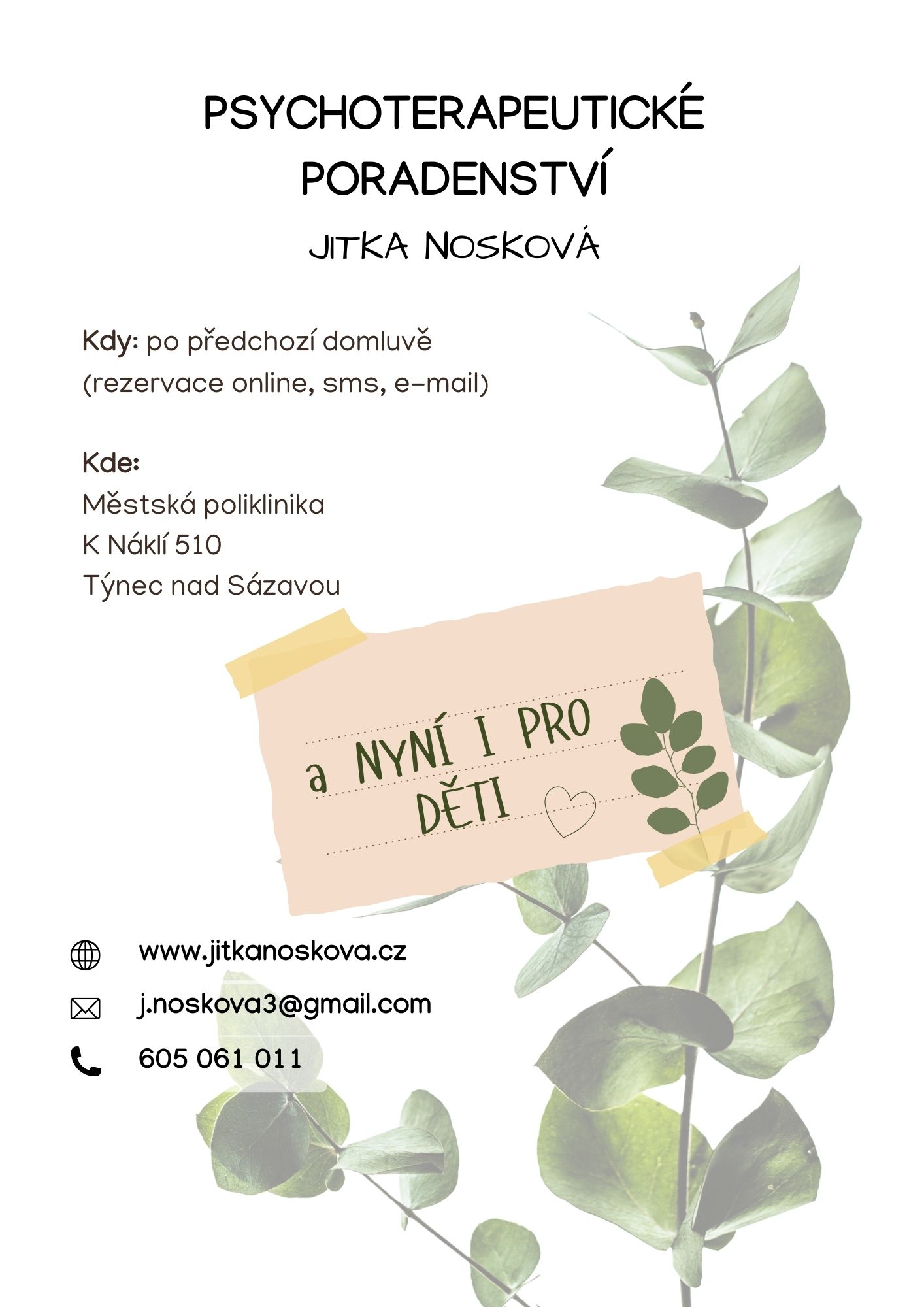 Terapie pro děti a rodiče Jitka Nosková foto 2