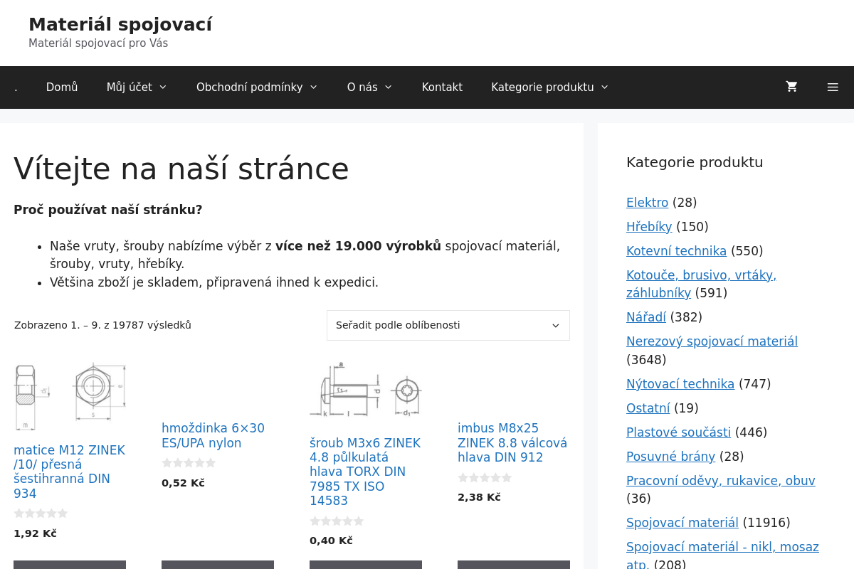 Material-spojovaci.cz