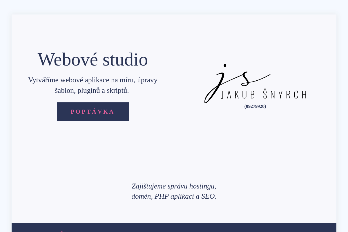 Jakub Šnyrch - Webové studio