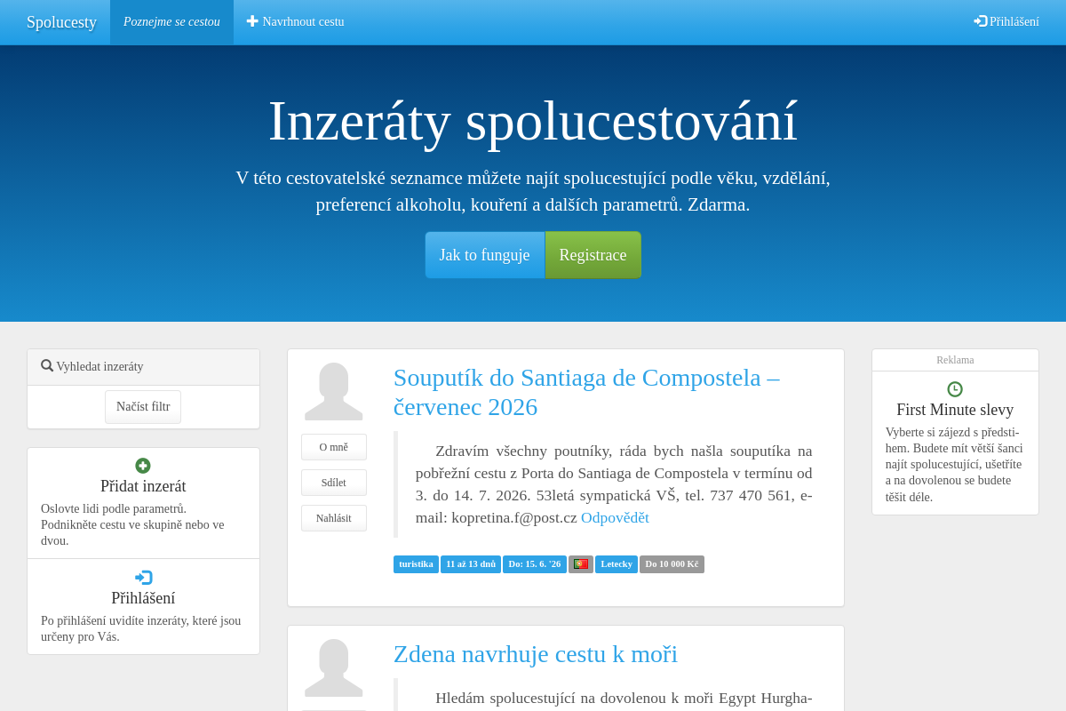 Cestovatelská seznamka u hřiště