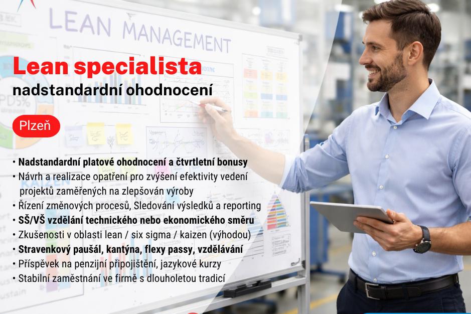 Lean specialista | nadstandardní ohodnocení
