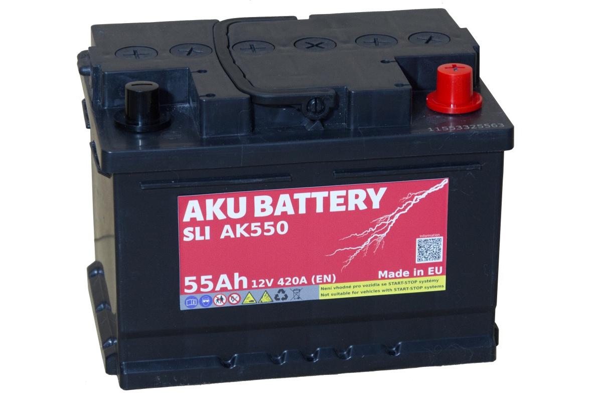 Autobaterie AKU SLI 55Ah, 12V, AK550