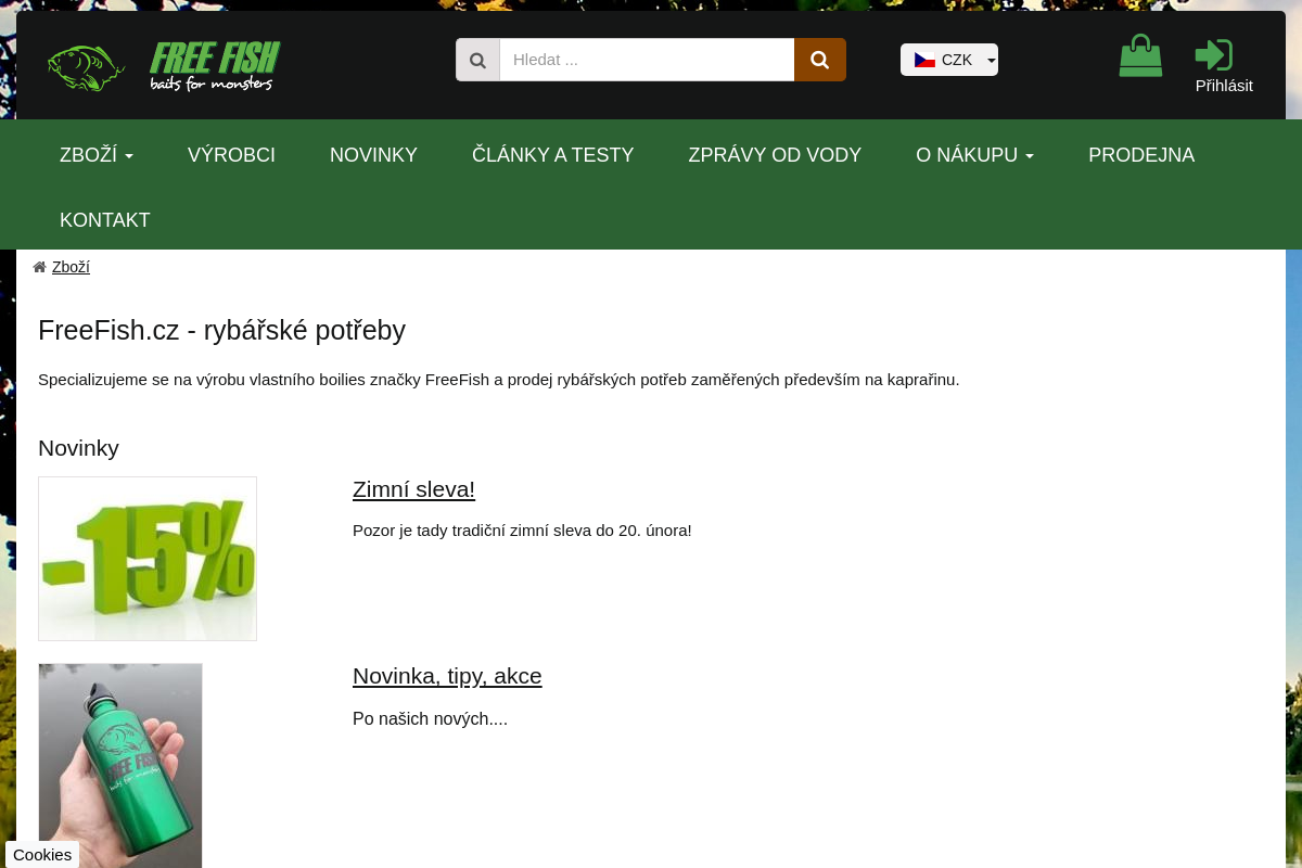 Rybářské potřeby Free Fish