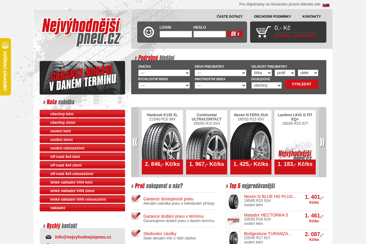 Nejvyhodnejsipneu.cz