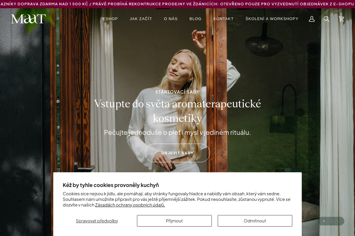 MAAT -AROMATERAPEUTICKÁ KOSMETIKA PRO KOSMETICKÉ A WELLNESS SALONY