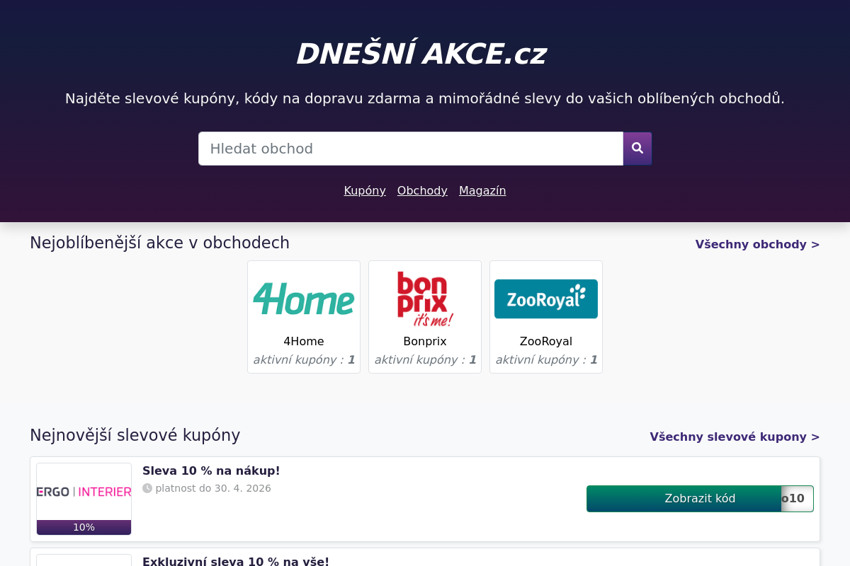DNEŠNÍ AKCE.CZ