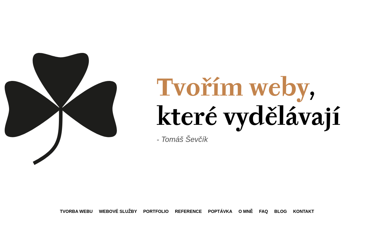 Tomáš Ševčík - webdesigner na volné noze