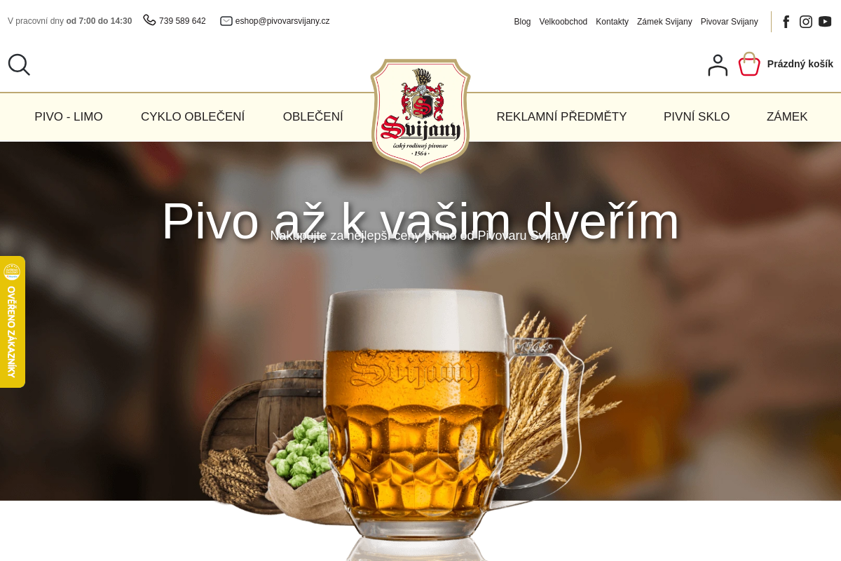 Eshop Pivovar Svijany