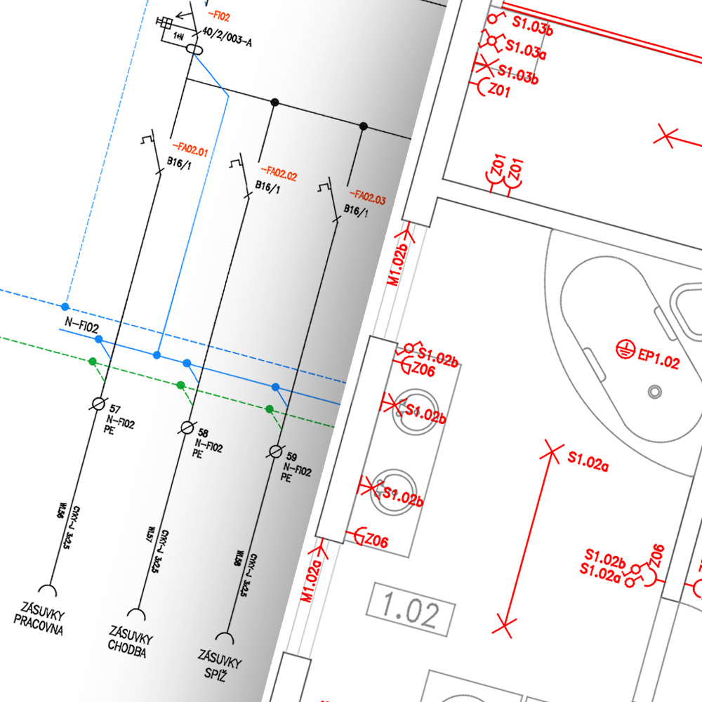 Zpracování dokumentace elektrické instalace